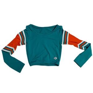 Dehen Miami Dolphins Cheerleading Outfit Size 11x16 Green and Orange Long Sleeve